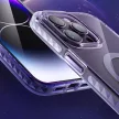 Kingxbar PQY Ice Crystal sorozatú mágneses tok iPhone 14 Plus MagSafe, ezüst