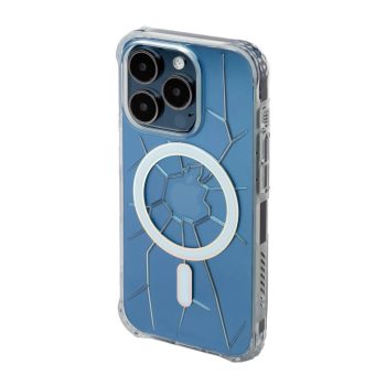   MagSafe Kingxbar PQY Crack Series szilikon tok iPhone 15 Pro, átlátszó