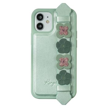   Kingxbar Sweet Series tok eredeti Swarovski kristályokkal díszített iPhone 12 Pro/iPhone 12, zöld