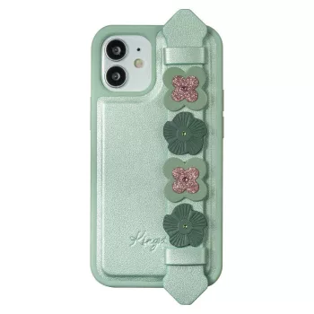   Kingxbar Sweet Series tok eredeti Swarovski kristályokkal díszített iPhone 12 Pro Max, zöld