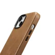 iCarer olajviasz prémium bőr tok iPhone 14 Plus mágneses bőr tok MagSafe, barna