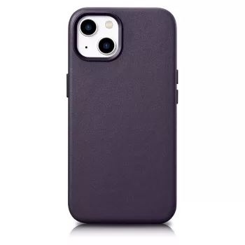   iCarer tok bőr tok, tok iPhone 14, (WMI14220705-DP) (MagSafe), lila