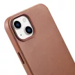 iCarer tok bőr iPhone 14 Plus (MagSafe), barna
