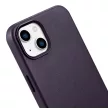 iCarer tok bőr tok, tok iPhone 14 Plus, (MagSafe), lila