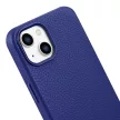 iCarer Litchi prémium bőr tok iPhone 14 mágneses bőr tok MagSafe, sötétkék