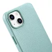 iCarer Litchi prémium bőr tok iPhone 14 mágneses bőr tok MagSafe, zöld