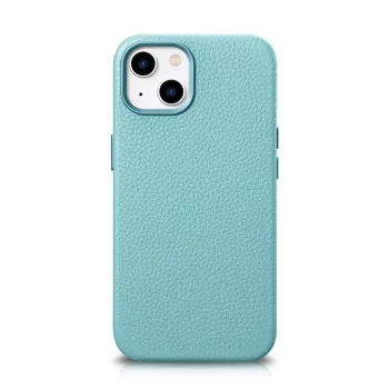   iCarer Litchi prémium bőr tok iPhone 14 Plus mágneses bőr tok MagSafe, zöld