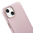 iCarer Litchi prémium bőr tok iPhone 14 Plus mágneses bőr tok MagSafe, rózsaszín
