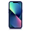 iCarer Litchi prémium bőr tok iPhone 14 Pro Max mágneses bőr tok MagSafe, sötétkék
