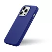 iCarer Litchi prémium bőr tok iPhone 14 Pro Max mágneses bőr tok MagSafe, sötétkék