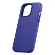 iCarer Litchi prémium bőr tok iPhone 14 Pro Max mágneses bőr tok MagSafe, sötétkék