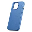 iCarer Litchi prémium bőr tok iPhone 14 Pro Max mágneses bőr tok MagSafe, kék