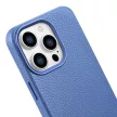 iCarer Litchi prémium bőr tok iPhone 14 Pro Max mágneses bőr tok MagSafe, kék