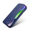 iCarer CE prémium bőr fóliatok iPhone 14 Pro mágneses flip bőr fóliatok MagSafe, kék