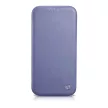 iCarer CE prémium bőr fóliatok iPhone 14 Plus mágneses bőr flip fóliatok MagSafe, lila