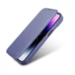 iCarer CE prémium bőr fóliatok iPhone 14 Plus mágneses bőr flip fóliatok MagSafe, lila