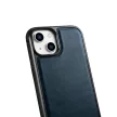 iCarer Leather Oil Wax tok természetes bőrrel tok iPhone 14, kék
