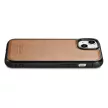 iCarer Leather Oil Wax tok természetes bőrrel iPhone 14, barna