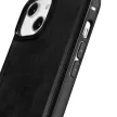 iCarer Leather Oil Wax tok természetes bőrrel iPhone 14 Plus, fekete