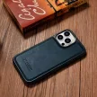 iCarer bőr olajviasz tok iPhone 14 Pro Max bőr tok, kék