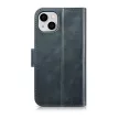 iCarer olajviasz tárca tok 2in1 Cover iPhone 14 Plus Anti-RFID bőr Flip Case, kék