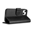 iCarer Wallet Case 2in1 Cover iPhone 14 Plus Anti-RFID bőr Flip Case tok, fekete