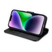 iCarer Wallet Case 2in1 Cover iPhone 14 Plus Anti-RFID bőr Flip Case tok, fekete