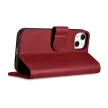 iCarer tárca tok 2in1 Cover iPhone 14 Plus Anti-RFID bőr Flip Cover, piros