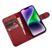 iCarer tárca tok 2in1 Cover iPhone 14 Plus Anti-RFID bőr Flip Cover, piros