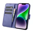 iCarer oldalra nyíló tok 2in1 Cover iPhone 14 Plus Anti-RFID bőr Flip Case világos, lila