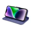 iCarer oldalra nyíló tok 2in1 Cover iPhone 14 Plus Anti-RFID bőr Flip Case világos, lila