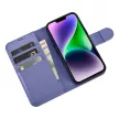 iCarer oldalra nyíló tok 2in1 Cover iPhone 14 Plus Anti-RFID bőr Flip Case világos, lila