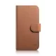 iCarer tárca tok 2in1 Cover iPhone 14 Pro Max bőr Flip Cover Anti-RFID, barna