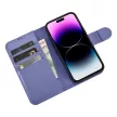 iCarer tárca tok 2in1 Cover iPhone 14 Pro Max bőr Flip Cover Anti-RFID világos, lila
