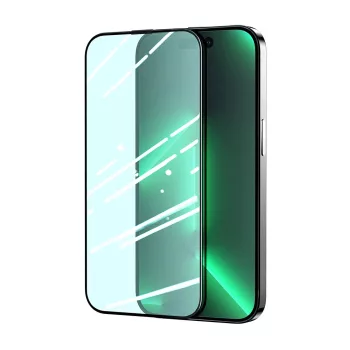   Joyroom Knight, zöld üvegfólia iPhone 14 Pro, kék fény elleni szűrővel