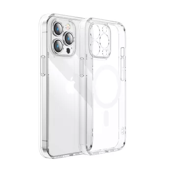   Joyroom 14D mágneses iPhone 14 Plus MagSafe tok, átlátszó
