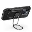 Joyroom Dual Hinge tok iPhone 14 Armor Case állvánnyal és gyűrűtartóval, fekete