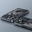 Joyroom Dual Hinge tok iPhone 14 Pro Armor Case állvánnyal és gyűrűtartóval, fekete