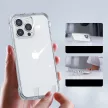 Joyroom Defender sorozatú tok, iPhone 14 Armorozott kampós tok, állvány, átlátszó