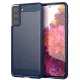 Carbon Case Flexible Samsung Galaxy S21+ 5G (S21 Plus 5G) hátlap, tok, kék