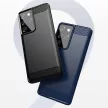 Carbon Case Flexible Samsung Galaxy S21 Ultra 5G hátlap, tok, kék