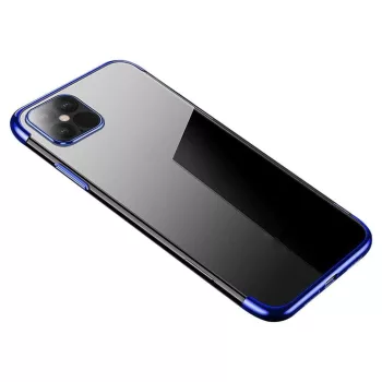   Clear Color Case Samsung Galaxy S21 Plus szilikon hátlap, tok, átlátszó-kék
