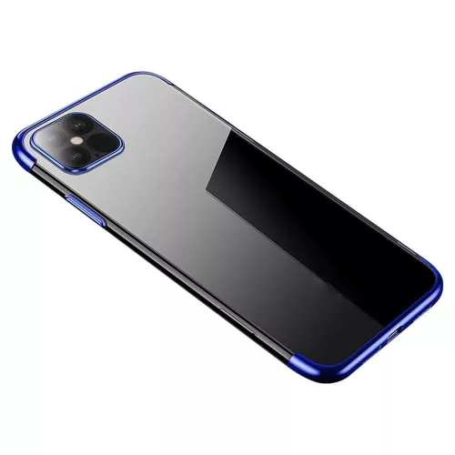 Clear Color Case Samsung Galaxy S21 Plus szilikon hátlap, tok, átlátszó-kék