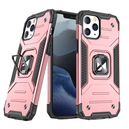 Wozinsky Armor Ring iPhone 13 mini ütésalló hátlap, tok, rozéarany