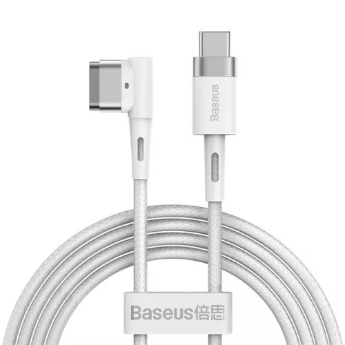 Baseus Zinc CATXC-W0274400 MacBook L-alakú USB-C mágneses töltőkábel, 60W, 2m, fehér