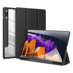   Dux Ducis Toby Series Samsung Galaxy Tab S7 11.0" T870/T875 (2020) ütésálló, oldalra nyíló smart tok, érintőceruza tartóval, fekete