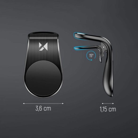 Wozinsky Magnetic Phone Holder univerzális autós telefontartó szellőzőrácsra, fekete