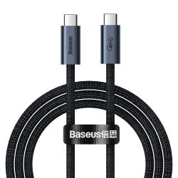   Baseus Flash USB-C/USB-C USB 4 gen. 40 Gbps videó, adat és töltőkábel, 8K, 60Hz video, 100W, 100 cm, szürke