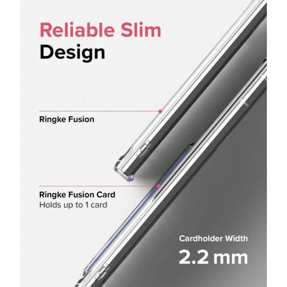 Ringke Fusion Card Case Samsung Galaxy S22 Ultra ütésálló hátlap, tok, átlátszó