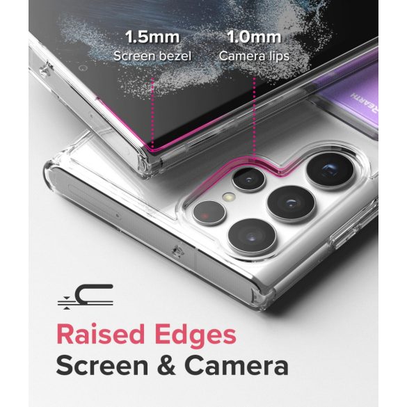 Ringke Fusion Card Case Samsung Galaxy S22 Ultra ütésálló hátlap, tok, átlátszó